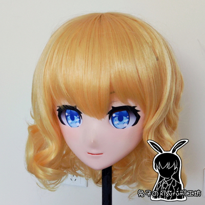 (RB384)Customize Full Head Quality Handmade Female/Girl Resin Japanese Anime Cartoon Character Kig Cosplay Kigurumi Mask
